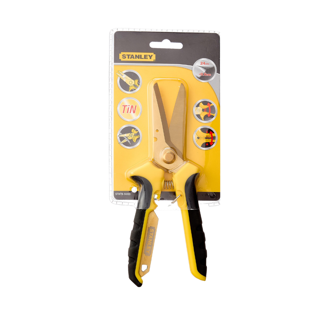 Stanley Shear STHT0-14-103 – Titanium Coated Heavy Duty Cutter with Spring Opening – Dubai UAE