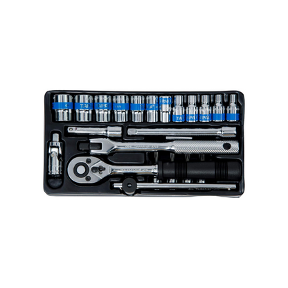 Taparia 1/4" Socket Set S-1/4H – 12 Point Professional Tool Kit with Accessories - image 2