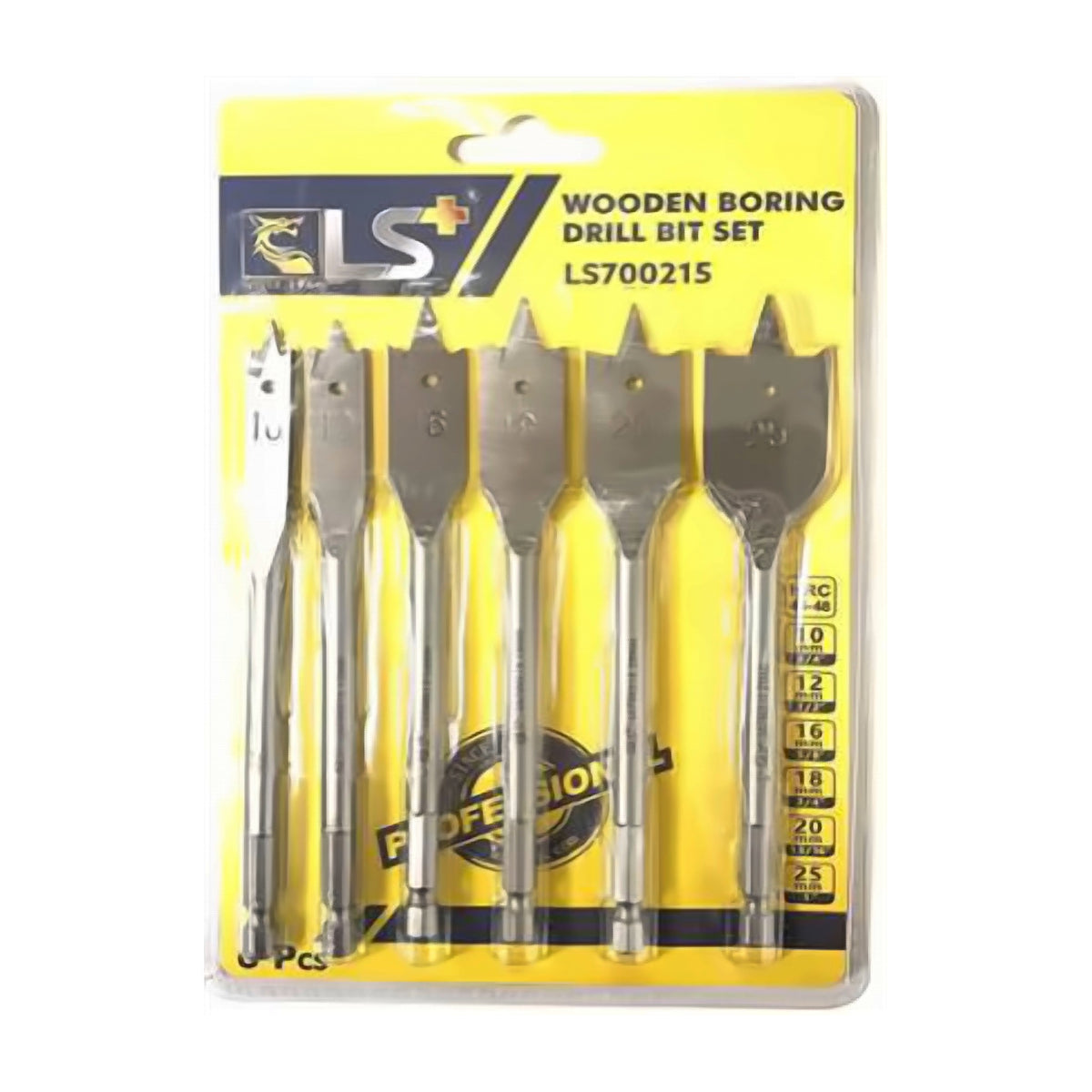 Fangda Wood Flat Drill Bit Set 6pcs
