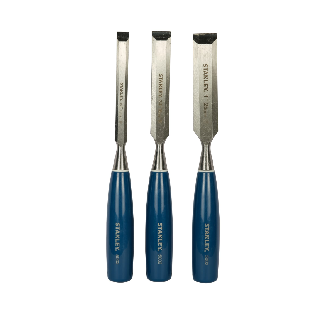 Stanley Bevel Edge Chisel Set 0-16-128 3 Piece – High Carbon Steel Woodworking Chisels – Dubai UAE