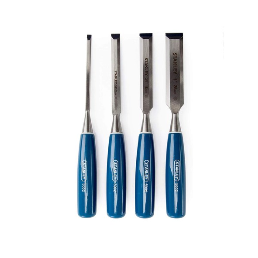 Stanley Bevel Edge Chisel Set 0-16-129 4 Piece – High Carbon Steel Wood Chisels – Dubai UAE