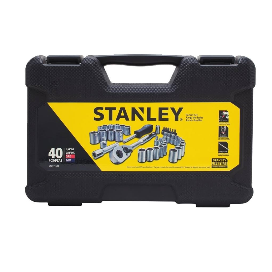 Stanley STMT71-648 40 piece socket set with Max-Drive and quick-release ratchet in UAE